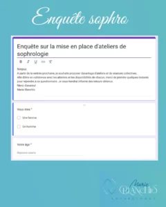 Répondez à l'enquête sur la mise en place d'ateliers collectifs de sophrologie pour répondre au mieux à vos attentes en terme d'animations.