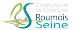 Logo de la Communauté de Communes Roumois Seine, près de Rouen, où des séances de sophrologie ont été animées par Marie Blanchis, sophrologue.